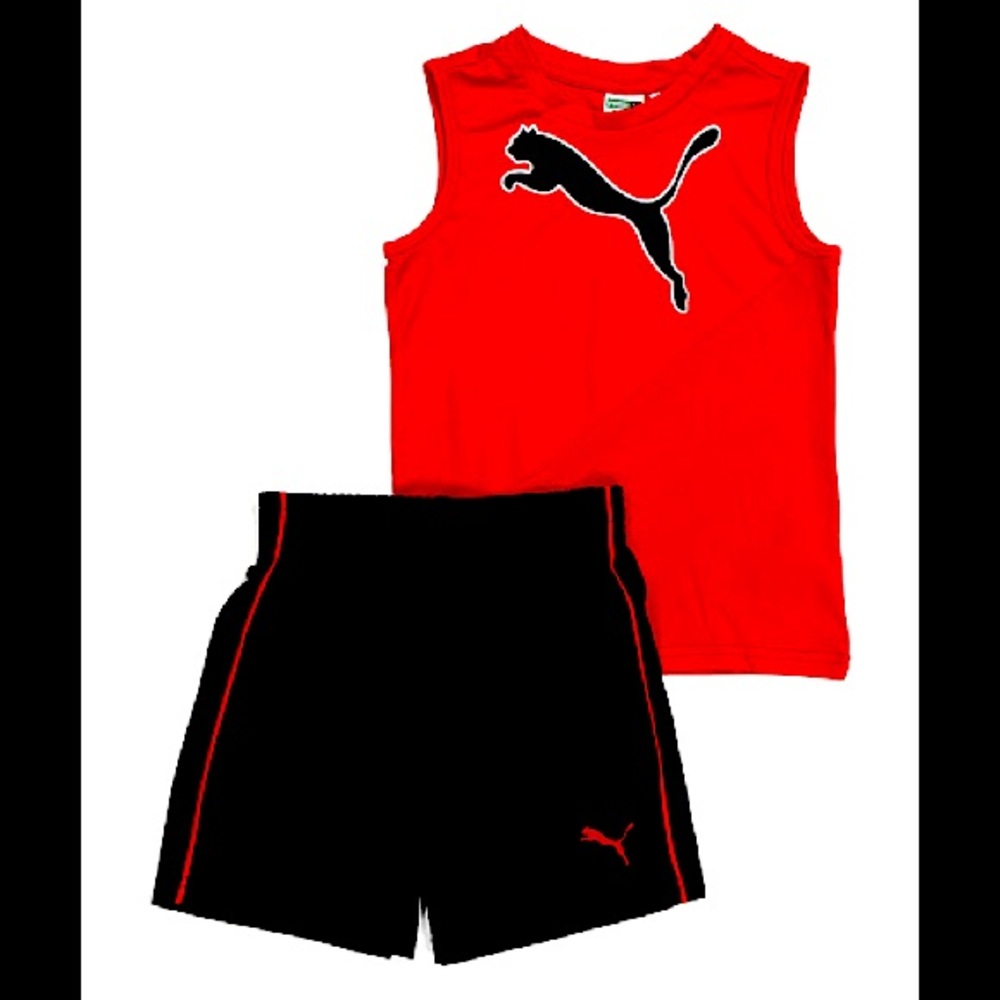 PUMA Performance Little Boy:Size 6 Shorts/Tank Set